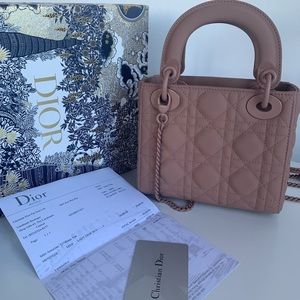 🎈SOLD 🎈Ultra Matte Mini Lady Dior in Blush